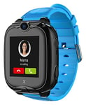 XPLORA XGO 2 - Montre connectée pour Enfants (avec SIM) – 4G, Appels, Messages, Mode école, Fonction SOS, localisation GPS, Appareil Photo, podomètre - incluant 3 Mois d'abonnement Gratuit (Bleu)