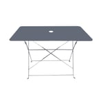 Table rectangulaire d'extérieur pliante Bistro en acier - Gris