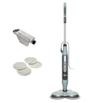 Shark Steam Mop, Automatic Steam and Scrub Steam Mop with Steam Blaster & 6 Dirt Grip Pads, 3 Steam Settings, Stain & Dirt Removal, For all Sealed Hard Floors, 8m Cord, Sage Green, S8201UKCP