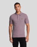 Lyle & Scott Mens Plain Polo Shirt in Pink material_cotton - Size Large