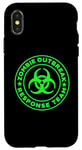 Coque pour iPhone X/XS Zombie Outbreak Response Team Drôle Zombie Apocalypse