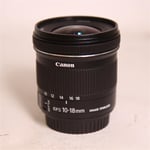 Canon Used EF-S 10-18mm f/4.5-5.6 IS STM Ultra Wide Angle Zoom Lens