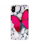 Coque Iphone XS MAX Papillon rose fushia butterfly