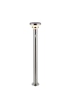 Modern Solar Powered Dimmable LED Tall Bollard Lamp Brushed Stainless Steel PIR Motion & Day Night Sensors Warm White IP44