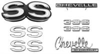 Ecklers ECK50-13027 emblemsats, Chevelle SS, 396