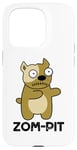 Coque pour iPhone 15 Pro Zom Pit Funny Zombie Pitbull Jeu de mots