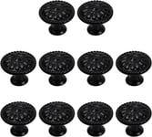 Poignée de Meuble Noir,Boutons de Tiroir,10 Pièces Noir Mat Tiroir de Porte Poignée,Boutons de Placard Vintage,Bouton de Meubles de Porte,Boutons de Porte de Meubles Ronds de 30 mm