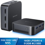 Mini PC Blackview MP80 16 Go DDR5 512 Go SSD, Intel Alder Lake N95 3.40 GHz,Windows 11, 2.4+5G WiFi - Noir