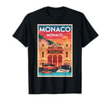 Monaco Monte Carlo Casino Travel Retro Design Adventure T-Shirt