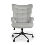 Fauteuil de Bureau Velours "Verner" 96cm Gris