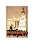 Wee Blue Coo Travel Tourism London Lner Guard Victoria Memorial Wall Art Print