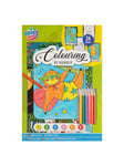 Grafix Color by Number Coloring Book A4 with 6 Colored Pencils 24 Sheets