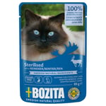 12 x 85 g Bozita Pouch våtfoder katt till sparpris! - Bitar i sås Sterilised med ren