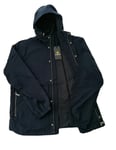 Lyle & Scott Mens Dark Navy Hooded Curved Hem Jacket Size UK XXL 47 - 48" Chest