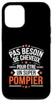 Coque pour iPhone 12/12 Pro Super Pompier Humour Cadeau Pompier Homme Chauve Pompier