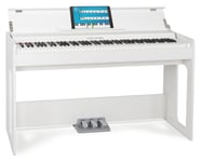 Piano Numerique Synthetiseur 88 Touches Clavier 10 Sons 3 Pédales USB Blanc