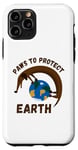 Coque pour iPhone 11 Pro Funny Dog Earth Day Save The Planet Paws To Protect Earth Day