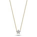 Nuran Stella Large 14 karat guld Halsband Med Diamanter 0,21 Carat W/SI