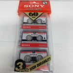 SONY MC-60 Micro Cassette Tapes For Dictaphone - Pack of 3, Sealed