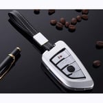 For BMW 520 525 730li 740 118 320i 1 3 5 7 Series X3 X4 M3 M4 M5, Aluminum Alloy Car Key Cover Case Fob Frame keychain