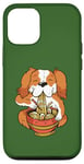 Coque pour iPhone 12/12 Pro Chien mignon mangeant des nouilles ramen