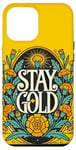 Coque pour iPhone 14 Pro Max Stay Gold Illustration Souci et verge d'or