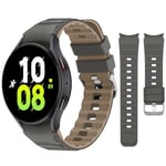 Tasikar Compatible avec Bracelet Samsung Galaxy Watch 7/6/5/4 40mm 44mm/Galaxy Watch 6 Classic 43mm 47mm/5 Pro /4 Classic Bracelet Sport Silicone pour Femmes Hommes, Gris Café