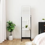 Armoire à bijoux miroir avec lumières led sur pied noir The Living Store Noir