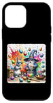 Coque pour iPhone 12 mini Potions de mélange lapin et magicien de Pâques Lab Colorful Magic