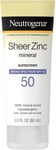 Neutrogena Sheer Zinc Dry Touch Spf#50 Sunscreen 3 Ounce (88ml)