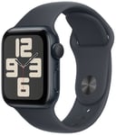 Apple Watch SE 2024 GPS 40mm Midnight Sport Band - M/L Black