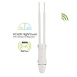 Langaton Wifi Extender Tehokas ulkona toimiva AP-toistin AC600 Dual Band 2,4G 5G 100-240V (EU-pistoke)