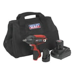 Sealey 3/8" Cordless Electric Impact Wrench Drill Gun Ratchet Driver + 2 Battery