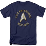 Blå nödställd USS Enterprise Star Trek T-shirt XXXL