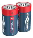 ANSMANN D Size Batteries [Pack of 2] Long Lasting Alkaline Disposable D Type Battery For Digital Cameras, Flashguns, Toys, Audio Devices and Radio Controls