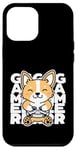 Coque pour iPhone 14 Pro Max Kawaii Gamer Cute Anime Dog Corgi Jouant aux Jeux Vidéo