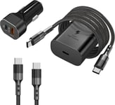 Chargeur Voiture Usb C 25 W, Chargeur De Voiture Usb Rapide Qc3.0 Pour Samsung Galaxy S22/S21 Ultra/S20/Note 10/Note 20, I-Pad Air 4/Pro, Chargeur Usb C Avec 2 Câbles De Charge De Type C[X1387]