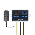 KETOTEK Contrôleur de Température et Humidité Numérique Thermostat 220V avec sonde, Regulateur de Temperature Humidite Chauffage Refroidissement Humidistat Incubateur