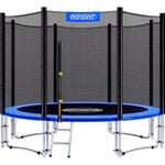 Monzana® Trampoline extérieur Rond Ø305cm Max. 150kg Set Complet Filet de sécurité Porte d'entrée échelle Tapis de Saut