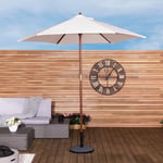 Garden Lg. 2.4M Wooden Garden Patio Parasol Shade Umbrella 38mm