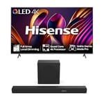 Hisense TV & Soundbar Bundle: 65E7NQTUK PRO TV with Quantum Dot Colour Plus the HS3100 Soundbar with 480W Power, Direct Surging Sound, The Perfect Match for the ultimate Audio-Visual Experience