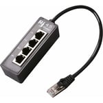 Câble répartiteur Ethernet RJ45, RJ45 1 mâle à 4 x Femelle Adaptateur répartiteur Ethernet LAN/Câble réseau adapté Adaptateur de connecteur de Prise