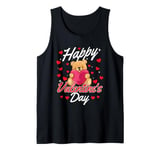 Happy Valentine's Day - Cute Teddy Bear Tank Top