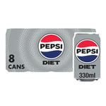 Pepsi Diet Cola Cans 8 x 330 ml