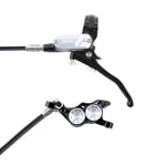 Hope Tech 4 E4 Disc Brake - Colours Black / Silver No Rotor Front or Rear LH Standard Hose 1600mm Black/Silver