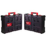 2 X Milwaukee 4932464087 Packout BOX 3 Toolboxes With Removable Foam Insert
