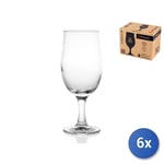 6x Coupes Verre Transparent Bière Draft Cl25