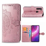 Mandala läder Motorola Moto G8 Power fodral - Rosa Rosa