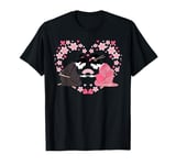 Valentines Day Love Samurai Geisha Japanese Cherry Blossom T-Shirt