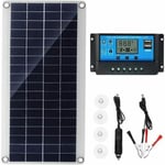 Kit Panneau Solaire 20W - Panneau Solaire 12V 20W + Contrôleur de Charge 20A - pour Système Hors Réseau/Bateau/Caravane